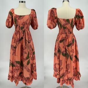 Hutch Lora Midi Floral Dress – Size M – Pockets + Flaw on Shoulder